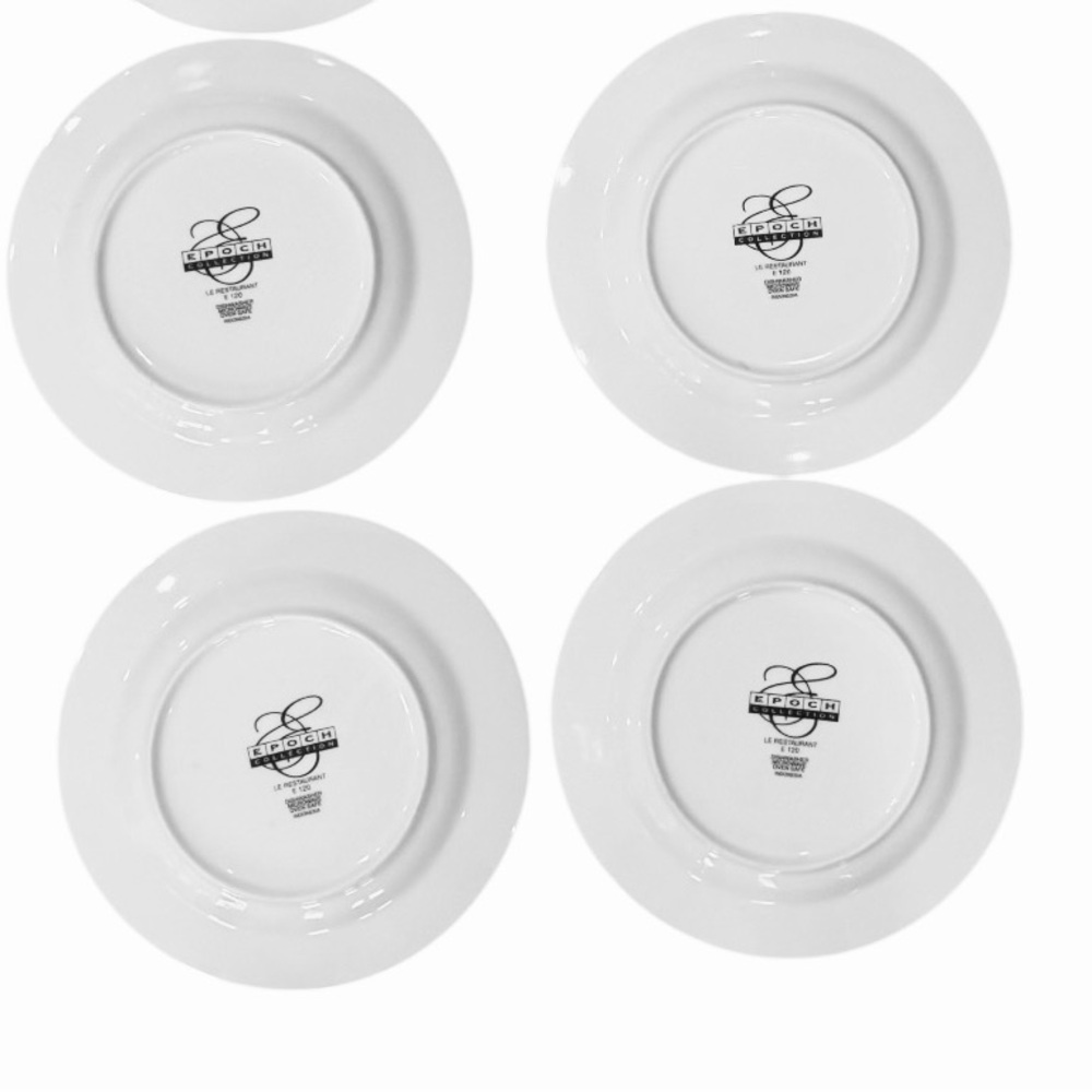 Epoch Collection LE RESTAURANT 8” Salad Plates Chef Restaurant Scenes SET OF 4 - Picture 2 of 10